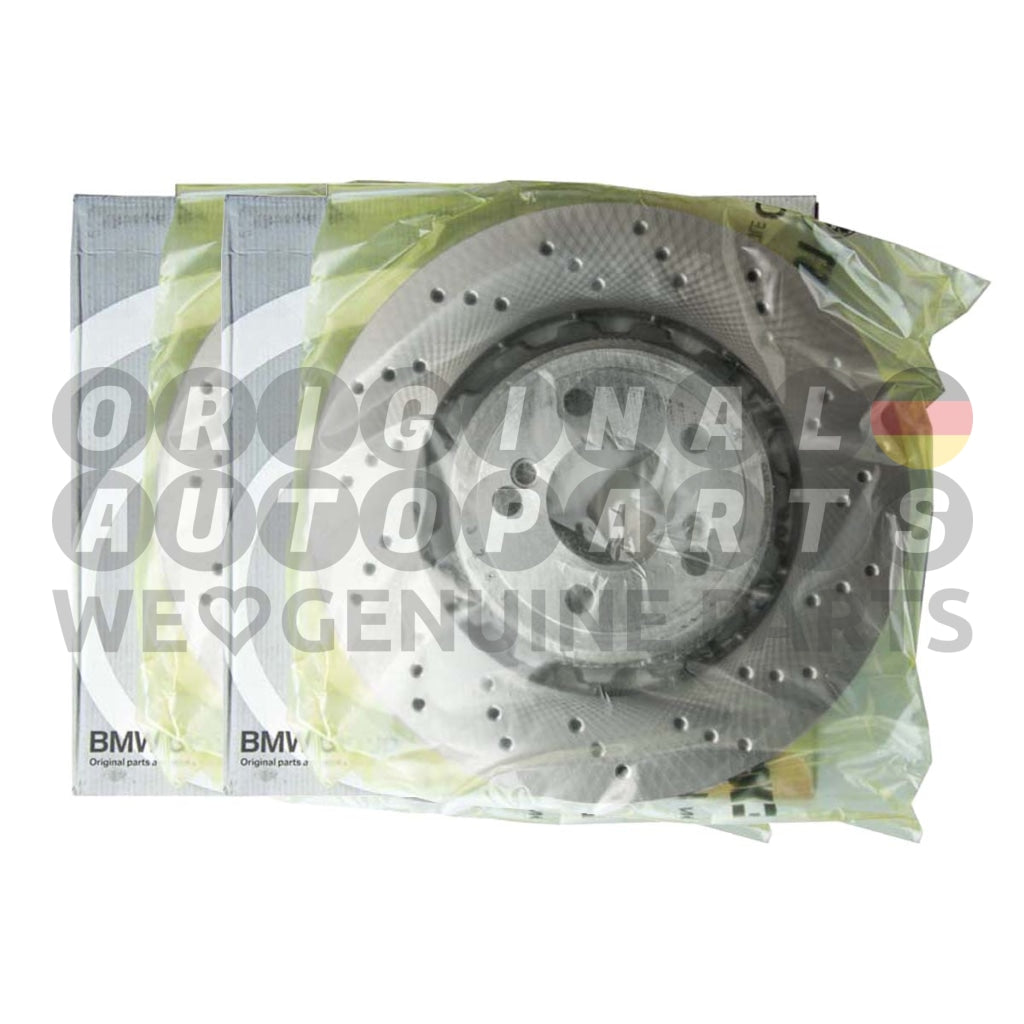 Genuine BMW M Brake Discs Rotor Set rear left right 370x24mm M2 F87 M3 F80 M4 F82 F83 34212284812 34212284811